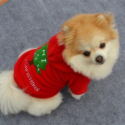 Christmas Dog Clothes Cotton Pet Clothing For Small Medium Dogs Vest Shirt Puppy Dog Costume Chihuahua Pet Hooded Coat Jacket