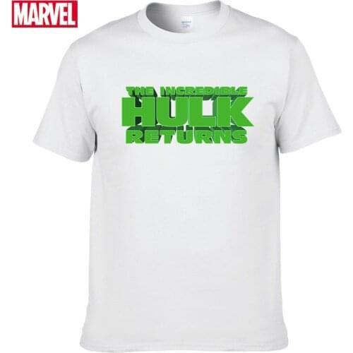 Marvel The Avengers Hulk T-shirt Comfortable Breathable 100% cotton Fashion clothes for teens Summer Tops Men t-shirt #156