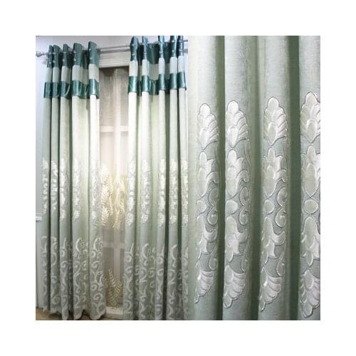 Modern and more European living room Xuenier embroidered curtains bedroom embroidery curtains customized window yarn