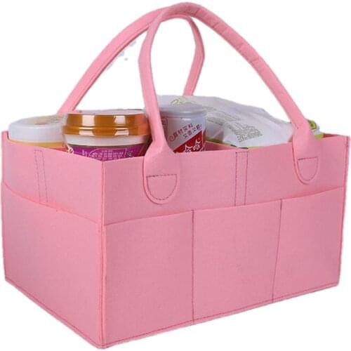 Mommy Bag Women Travel Organizer Felt Cloth Insert Bag Multi-Pockets Travel Bags Multifunctional Storage Baby Diaper Wet in Car