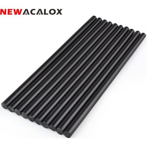NEWACALOX 10pcs/lot 11mmx270mm Hot Melt Glue Sticks Glue Gun Black Alloy Accessories DIY Tools Adhesive Repair