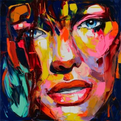 High quality Palette knife Modern Hand Painted Oil Painting Canvas Francoise Nielly Designers Pop Art Living Room Decoration Art