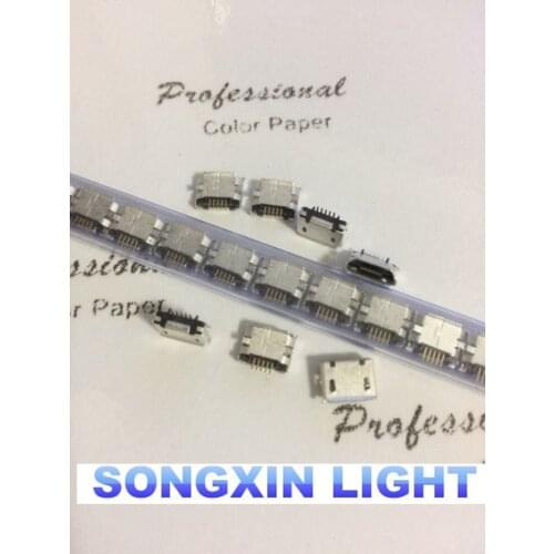 XIASONGXIN LIGHT 20PCS Micro USB 5P 5-pin Micro USB Jack 5Pins Micro USB Connector Tail Charging socket