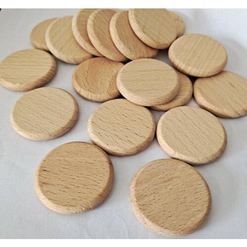 10pcs Round Disc Unfinished Wood Circle Wood Pieces Wooden Cutouts Ornaments for Craft Supplies Decoration
