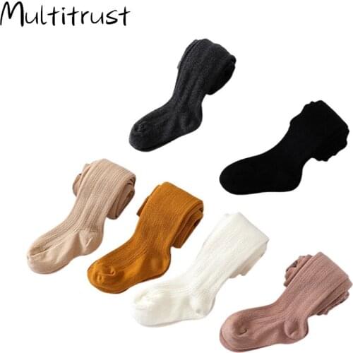 2021Baby Autumn Winter Tights Hot Baby Toddler Kid Girl Ribbed Stockings Cotton Warm Pantyhose Solid Candy Color Tight 0-2Years
