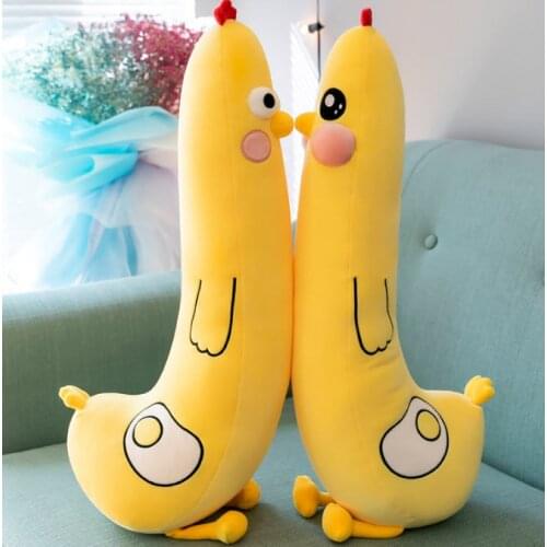 70cm Kawaii Toy Chicken Soft Pillow Cute Stuffed Animal Comfortable Sleep Doll Cartoon Chicken Funny Chick Appearance