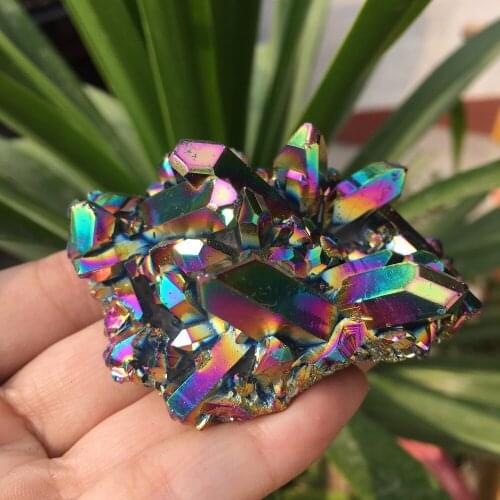 75g Natural beauty of electroplated metallic stone flowers