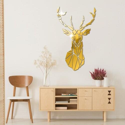 Acrylic 3D Deer Wall Stickers Large Wall Decal Easy to Install & Apply DIY Decor Sticker Home Office Art Decoration