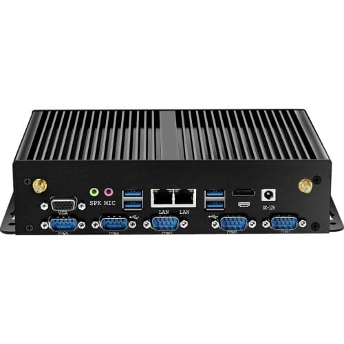 Fanless Industrial Mini PC Intel Core i7 4500U i5 4200U Windows Linux Dual Gigabit Ethernet 6*RS232/485 8*USB 3G/4G LTE WiFi