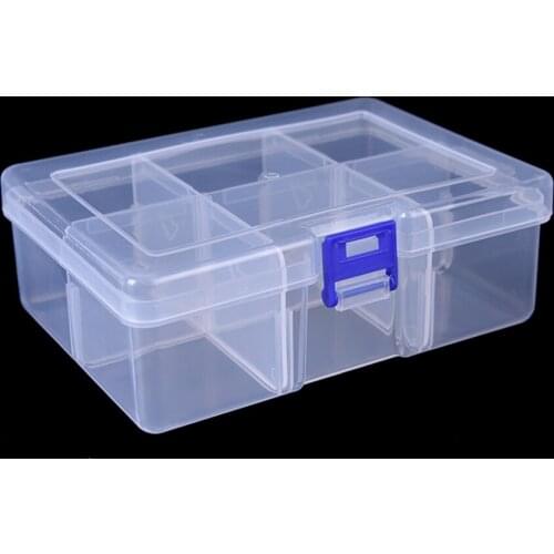 HOT!2020 Lure Case Tackle Container Transparent Storage Tool Fishing Tackle Box 6 Compartments Durable Multifunctional Bait Box