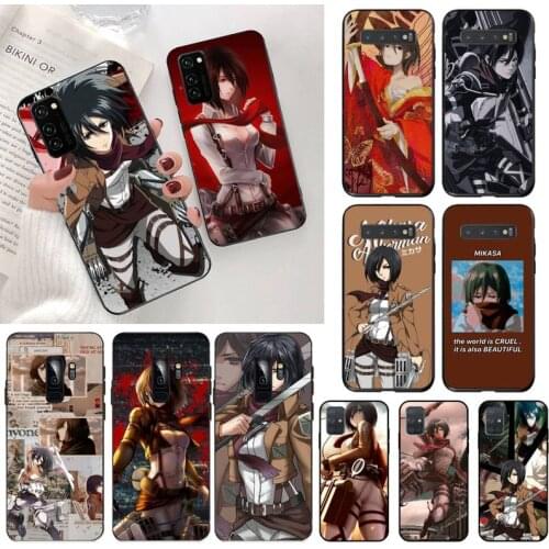 Attack on Titan Mikasa Ackerman Phone Case for Samsung S20 plus Ultra S6 S7 edge S8 S9 plus S10 5G lite 2020
