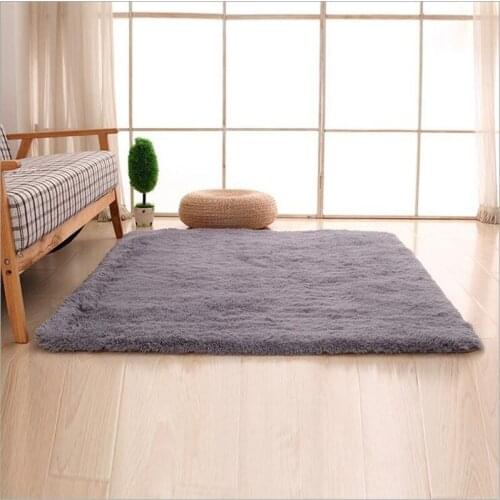 Black Soft Carpets Anti-skid Plush Hair Shaggy Carpet Faux Fur Area Rugs Floor Mats For Living Room Bedroom