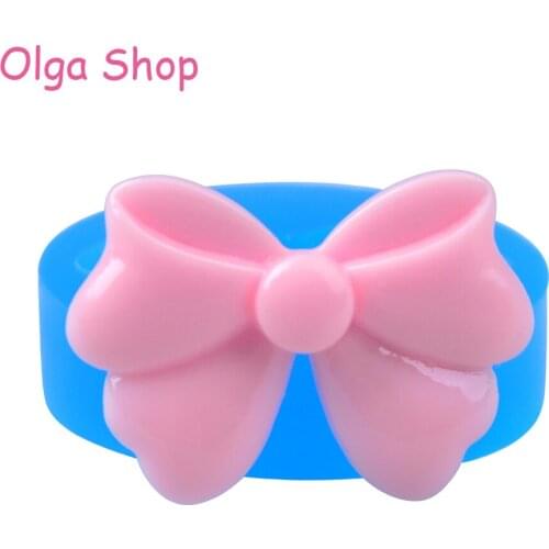 FYL551 37.7mm Ribbon Silicone Mold - Bow Mold Fondant, Cupcake Topper, Candy, Chocolate, Gum Paste, Resin, Clay, Scrapbooking