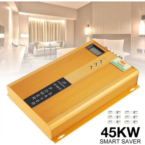 JF-001C Gold 45KW Industrial Three Phase Intelligent Electricity Saving Box with LED Display and Independent Fuse for Industry