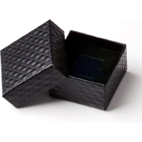 10pcs Square Jewelry Box Earrings Rings Boxes Gift Display Black Red Jewellery Organizer Factory Price Wholesale