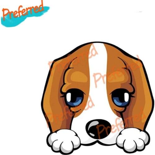 Cute Dog Peeking High Quality Decal Motocross Racing Laptop Helmet Trunk Wall Vinyl Car Sticker Die-Cut Waterproof PVC