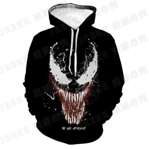 2021 New Venom Hoodies Fashion Men Women Children Casual 3D Print Sweatshirt Cool Pullover Tops Unisex Clothes