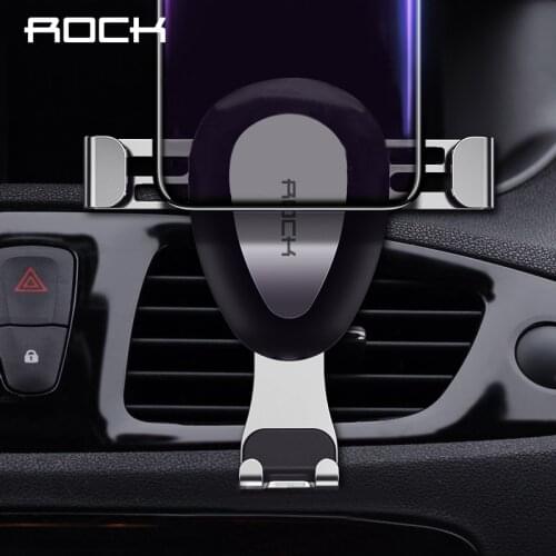 ROCK Updated Gravity Car Holder for iPhone 8 X 6 Gravity Reaction Metal Air Vent Mount Cell Phone Holder For 4-6 Inch Smartphone