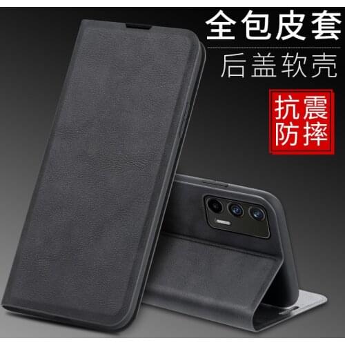 Luxury Stand Flip Leather Case For Realme V15 V13 V5 Q2 5G Auto Magnetic Bumper Case Bag