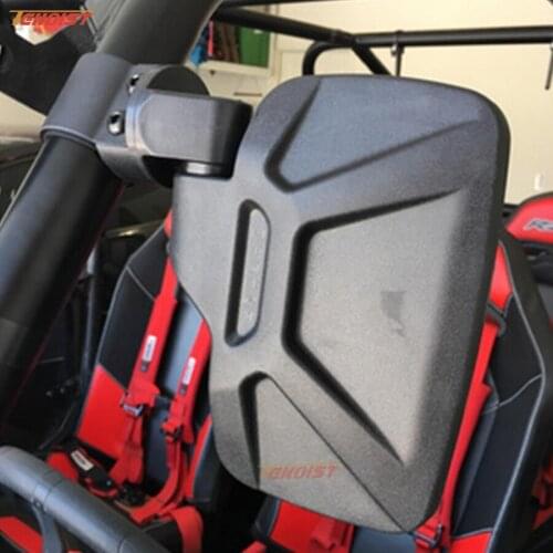 Universal One Pair 1.75/2 Inch Black Rear Mirror For ATV UTV Offroad