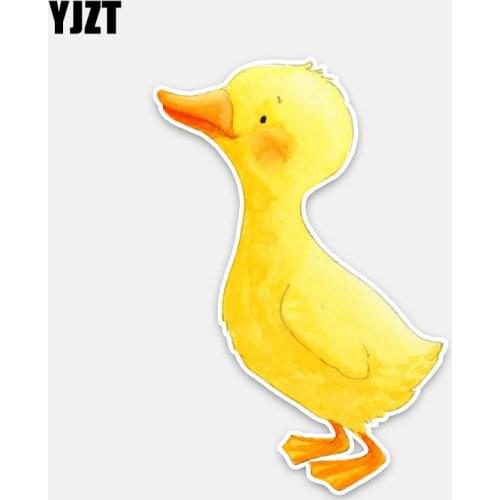 YJZT 9*13.5CM Unique Cute Little Duck Decor Car Stickers Personality Bumper Car Window 11A0539