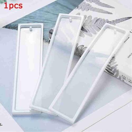 1pc High Quality Rectangle Silicone Bookmark Mold Bookmark Craft Making Mould Jewelry Epoxy Transparent Resin DIY Silicone V0L7