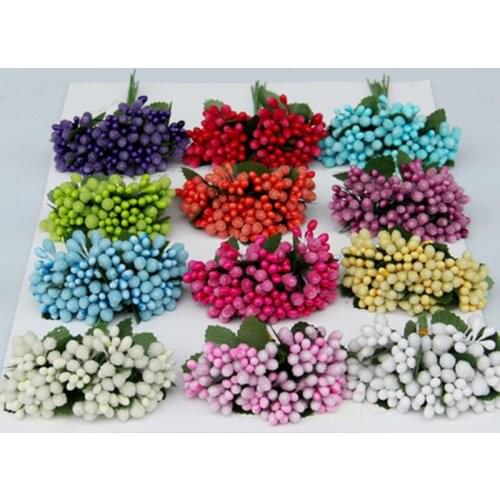 12PCS/lot Artificial Flower Stamen wire stem/marriage leaves stamen DIY wreath wedding box decoration
