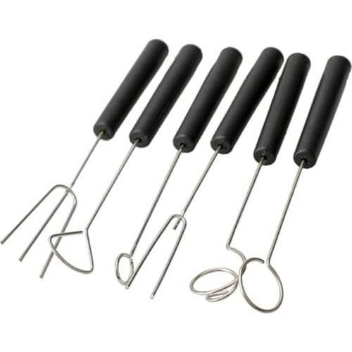6 Pcs/Set Chocolate Dipping Tool DIY Candy Caker Fruit Fondue Decorating Fork Kit PAK55