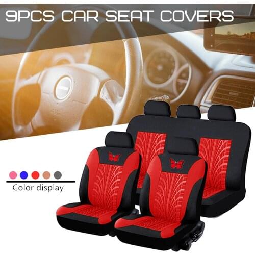 9/4/2Pcs Auto Seat Covers Headrest Cover Decor Car Truck SUV Van Protectors Front & Rear Row