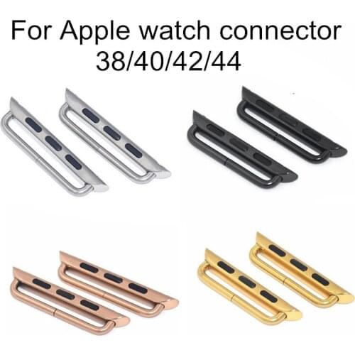 Aismei Adapter For Apple Watch 4 3 iwatch band strap Connector 42mm/38mm 44mm/40mm Seamless Aluminum wrist Linker 4/3/2/1