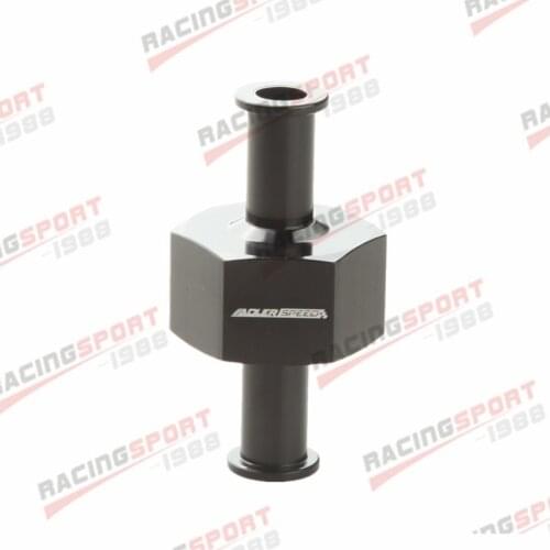 5/16" 8mm Billet Aluminum Fuel Pressure Gauge Inline Barb Adapter With 1/8" Port