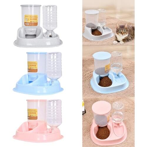 Automatic Pet Food Feeder Waterer Set Travel Supplies Dog Water Dispenser