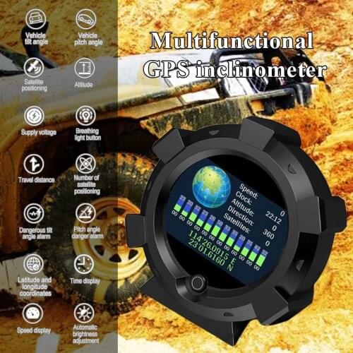 X95 GPS Altitude Latitude Longitude Horizontal Slope Meter Inclinometer Speedometer PMH KMH Car Compass Pitch Tilt Angle