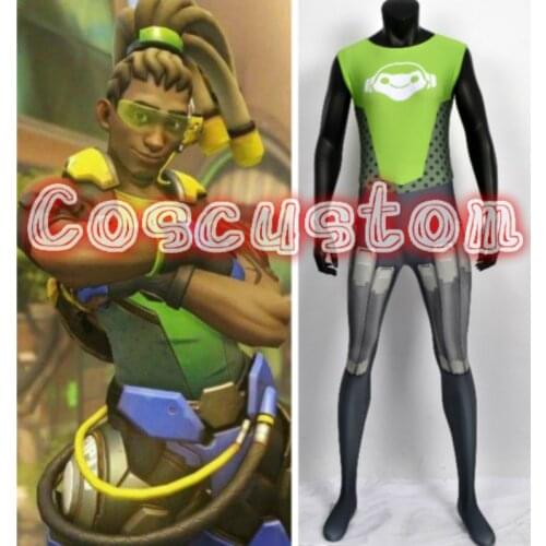 Coscustom High Quality Game OW Lucio Costume Lucio Bottoming Jumpsuit Spandex Halloween Cosplay Costume