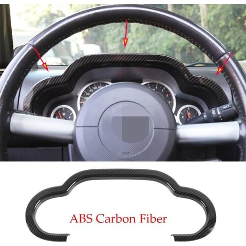 Carbon Fiber ABS Dashboard Decorative Trim Cover Forfor Jeep Wrangler JK 2007-2010