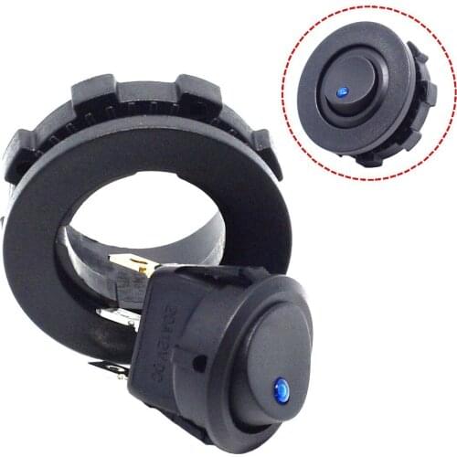 DIY Car Truck Round Rocker Toggle Switch SPST on-Off Control with Switch Housing Green Red Blue LED Light