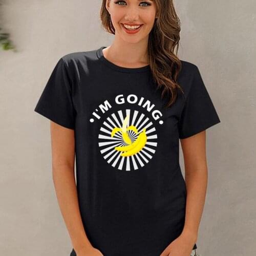 Boys Love Manga T Shirt Banana Fish Funny Printed Summer Anime Tops Im Going Letter Cartoon Banana Graphic Harajuku Casua Tee