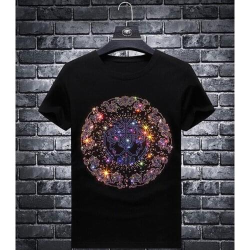 Diamonds T Shirts Men Fashion Street Wear Short Sleeve O Neck Modal Cotton Tshirts Camiseta Fashion top quality