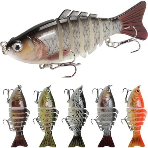 1PCS Wobblers Pike Fishing Lures100mm15g Artificia Bait Trolling Minnow Lure Multi-section Hard Bait Floating Swim Fishing gear