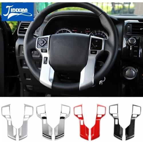 MOPAI Interior Mouldings ABS Car Steering Wheel Decoration Cover Stickers Trim for Toyota 4Runner 2010+ Accessories