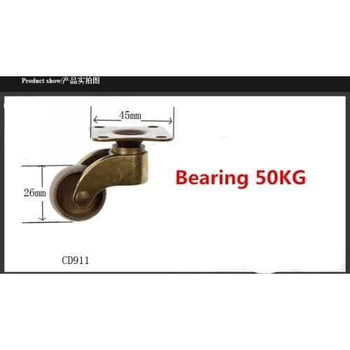 Chair wheels heavy duty wheels mobilya tekerleri European furniture swivel chair caster pulley antique copper retro sofa caster