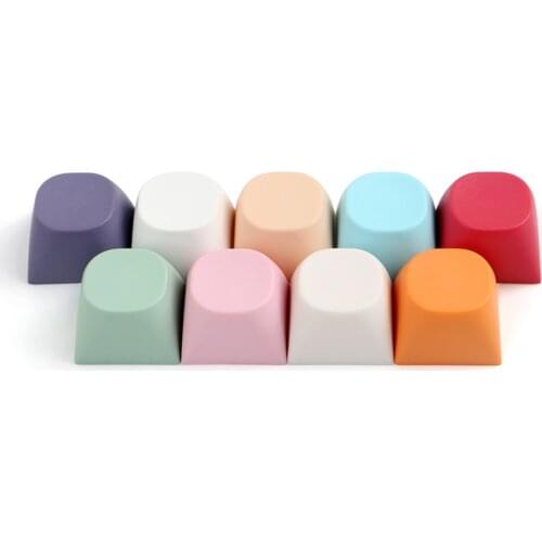 10pcs MA Profile Round Keycaps For Cherry Mx Switch Mechanical Keyboard 1x Purple Orange Pink White Green Blue Red PBT Key Caps
