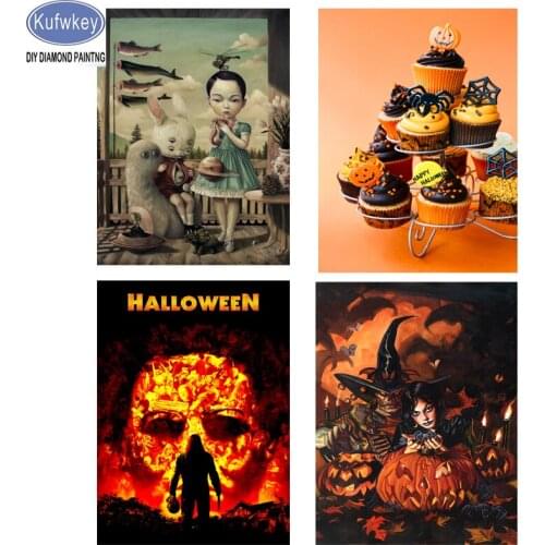Full drill square Diamond Embroidery,5D,Diamond Painting Horror,Cross Stitch Kits,3D,Diamond Mosaic,Needlework,Crafts,halloween