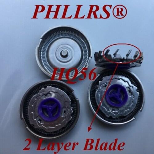 3PCS 2-Layer HQ56 Replacement head Razor blade for philips Shaver HQ55 HQ46 HQ3 HQ4 HQ6900 HQ6902 HQ6904 HQ6906 HQ6996 HQ6927