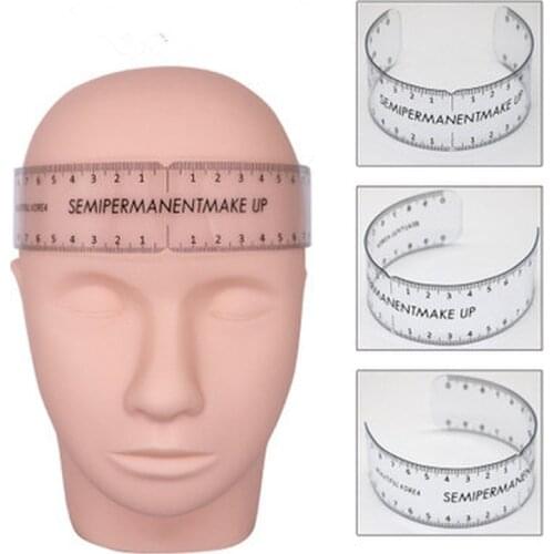 Hot 4 Styles Reusable Semi Permanent Eyebrow Rulers Tool Measures Microblading Permanent Make Up Eyebrow Tattoo Position Ruler