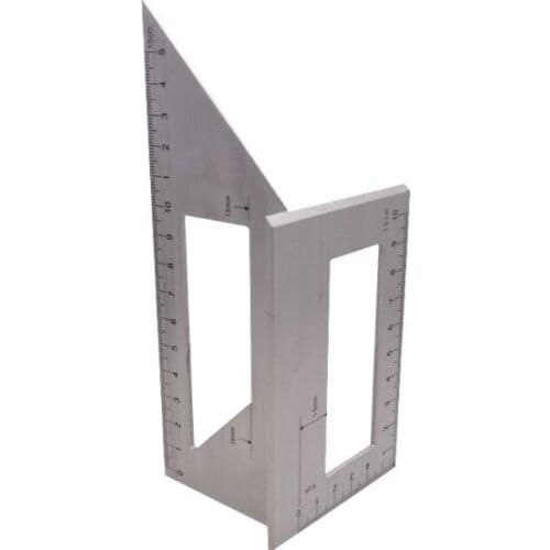 Aluminum Alloy Wooden Square Multifunction Ruler 45 90 Degree Angle Layout Ruler Gauge for Woodworking embossing