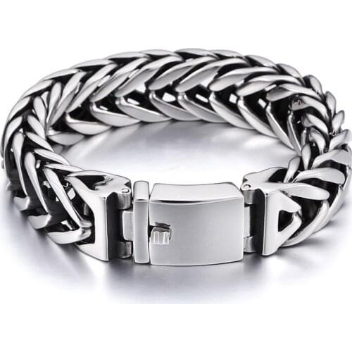 Titanium Steel Mens Bracelet Personality Trend Single Layer V-King Bracelet