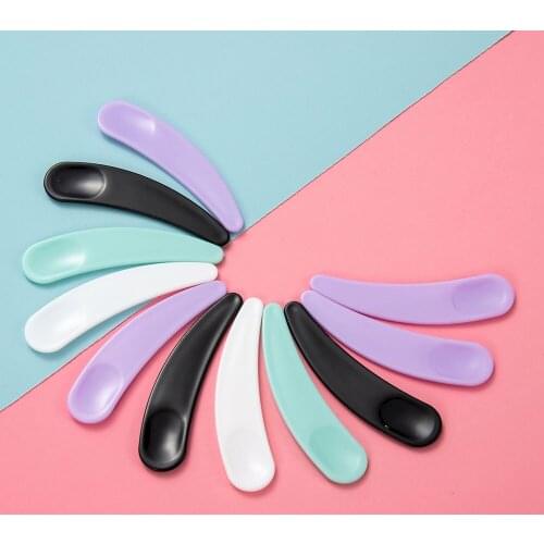 10/20/30Pcs Disposable Curved Scoop Mini Cosmetic Spatula Makeup Mask Cream Spoon Eye Cream Stick Make Up Face Beauty Tool Kits