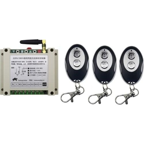 2017 latest AC220V 250V 380V 30A 2CH RF Wireless Remote Control Switch System 1*Receiver +3*ellipse shape Transmitters Learning