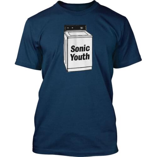 New 2019 Summer Style Man Print T-Shirt Hipster Sonic Youth T-Shirt Washing Machine Distressed Out Style Grunge Rock T Shirt